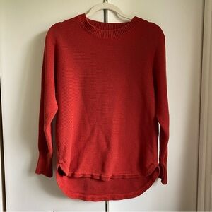 Anthropologie Philosophy Orange Crew Neck Sweater 100% Cotton
